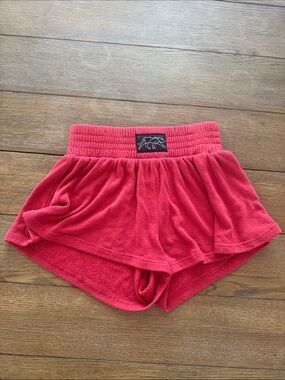 Tiger, Friday adult small red dancewear, a soft terry cloth, kind of fabric